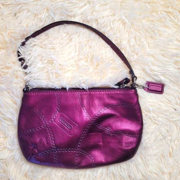 Coach Metallic Large Wristlet - Picture 2 of 8